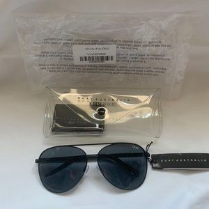 NWT Quay Australia black aviator sunglasses